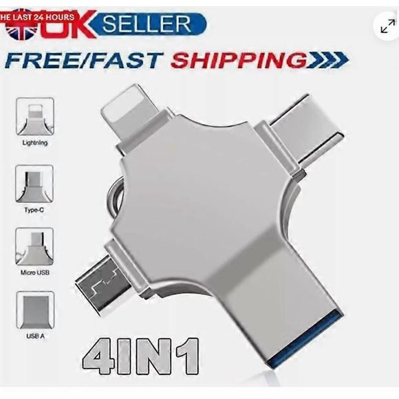 2TB 1TB 4in1 Flash Drive Photo Storage Stick OTG For iPhone Samsung Android PC