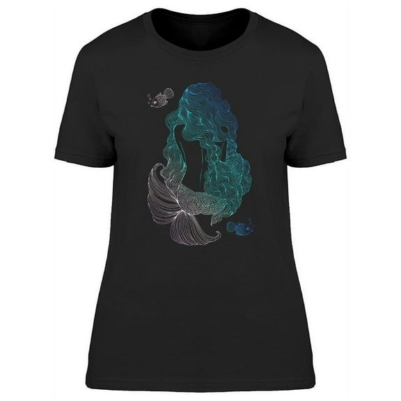 Fantastic Sea Mermaid Graphic T-Shirt Women -Image by Shutterstock, Female Medium