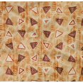 thumbnail image 4 of oneOone Cotton Poplin Twill Tan Fabric Texture & Triangle Geometric Sewing Material Print Fabric By The Yard 56 Inch Wide, 4 of 4