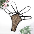 thumbnail image 4 of Leopard Print Open Type Women's Panties Crotch Opening G-strings Thongs Lingeries Underwear, 4 of 7