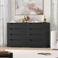 thumbnail image 6 of Homfa 4 Drawers Dresser, Modern Wood Chest of Drawers for Bedroom Hallway Living Room, Black, 6 of 8