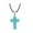 Other, variant on CILENON Natural Stone Cross Necklace Pendant Color Pattern Rough Stone Crystal Necklace (A,One Size)