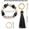thumbnail image 4 of Silicone Key Ring Bracelet Beaded Wrislet Keychain Portable House Car Keys Ring Holder, 4 of 13