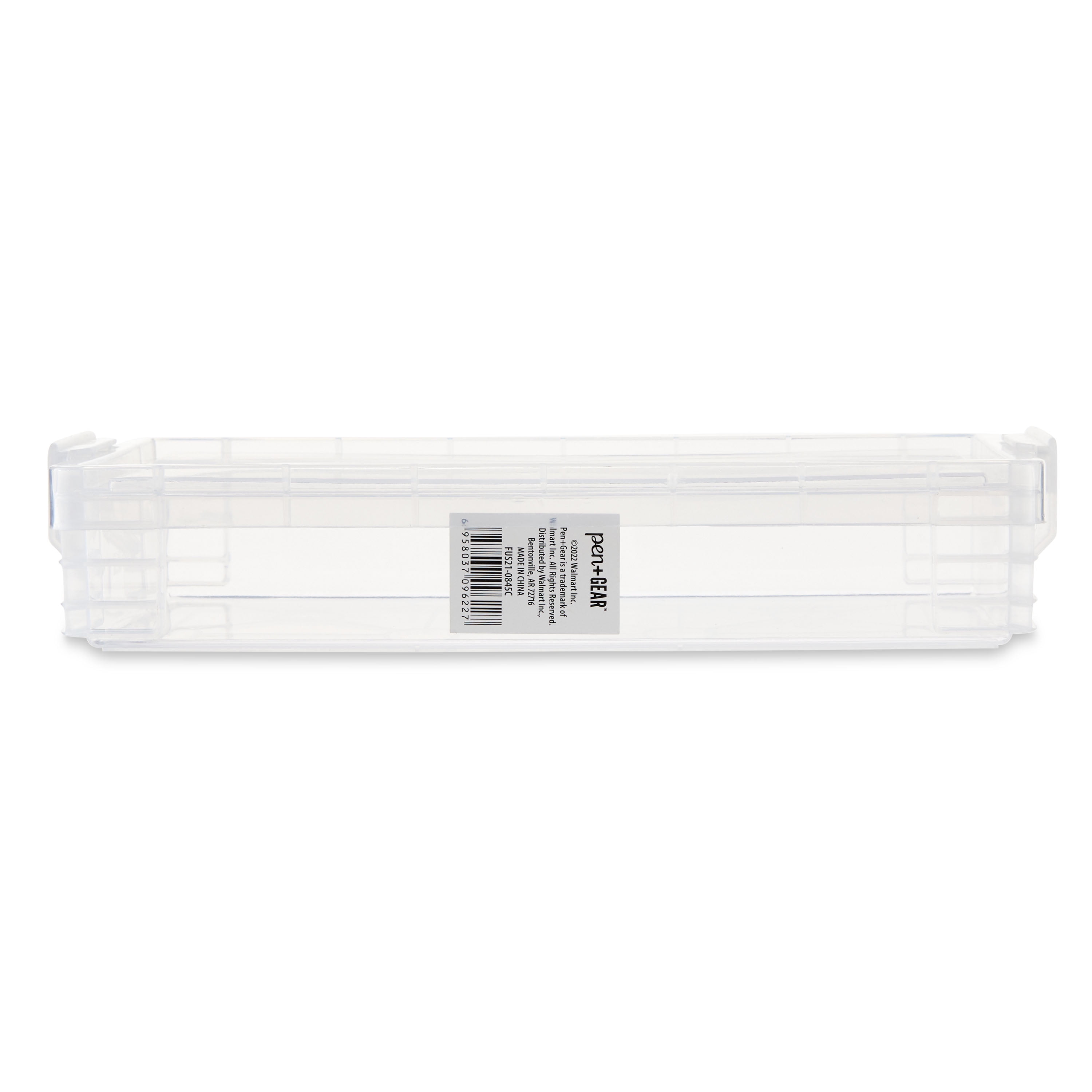 Pen+Gear Slim Plastic Storage Box, Clear