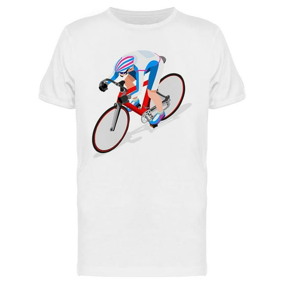 Cyclist Athlete Cartoon Draw T-Shirt Men -Image by Shutterstock, Male XX-Large