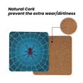 thumbnail image 4 of Xecao Spider And Cobweb for MDF Cork Coaster 4 Pcs,Drink Coasters,Suit for House Warming Gifts New Home ,Coffee Table Decor-Square, 4 of 7