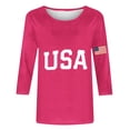 thumbnail image 3 of 250 Anniversary USA Shirt for Women 250Th Anniversary USA Shirt Womens 3/4 Patriotic Flag Print Tops American Indendence Day 1776-2026 T-shirt, 3 of 5