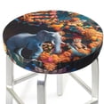 thumbnail image 3 of Balery Whimsical Animal Spiral Fundas de asiento para taburete de bar redondo de tela de terciopelo ajustables que protegen de arañazos y manchas para sillas de 14 a 17 pulgadas.-12 inch, 3 of 7