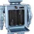 thumbnail image 2 of Metal Tin Robot Toy Retro Electric Rotating Figures Model Adult Collection Kids Gift Blue, 2 of 4