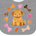 thumbnail image 4 of Inktastic Cute Puppy Valentine with Hearts and Bones Boys or Girls Baby Bib, 4 of 4