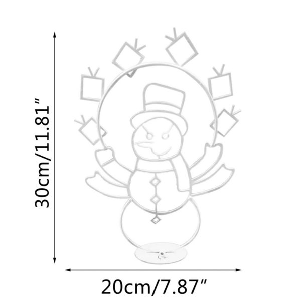 Lámpara LED de jardín para decoración navideña cadena de luces de Ehuebsd acero inoxidable con batería con diseño de pingüino muñeco de nieve y silueta de jardín