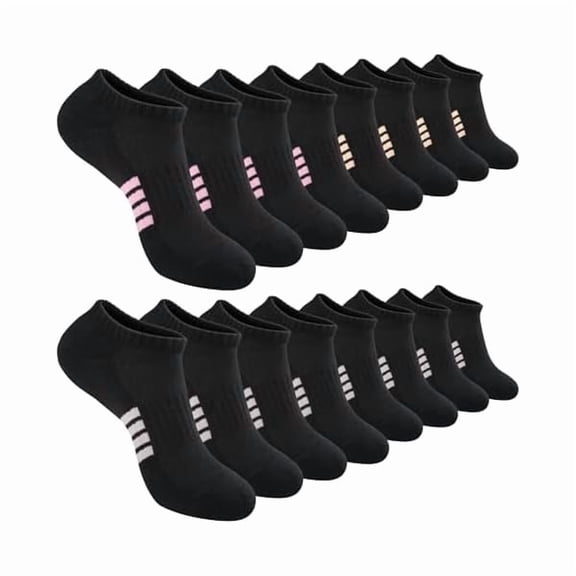 Eryueer 8 Pairs Ankle Socks for Women Running Athletic Cotton Low Cut Socks Cushioned
