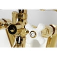 thumbnail image 3 of Kingston Brass KS229PXPB Kingston Tub Wall Mount Clawfoot Tub Faucet with Hand Shower, Polished Brass, 3 of 6