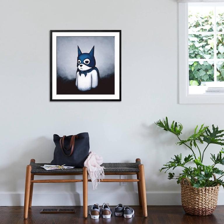 Art.com Bat Bear Art Print by Luke Chueh, Black Frame Wall Art, 29