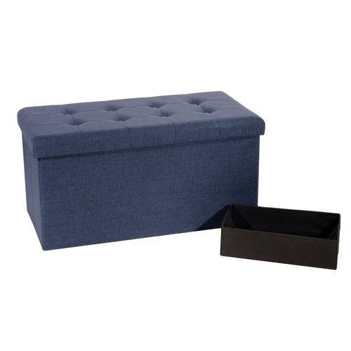 Seville Classics Foldable Storage Bench/Ottoman