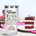 thumbnail image 3 of 30th Birthday Gifts for Women 30 Years Old Gifts- 20 oz Double-sided Vintage 1994 Time with Information Tumbler Cup（white） Turning 30, 3 of 6
