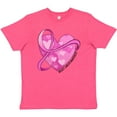 thumbnail image 3 of Inktastic Breast Cancer Awareness- Pink Ribbon Around Heart Youth T-Shirt, 3 of 5