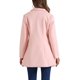 thumbnail image 3 of Abrigo elegante de trabajo con cuello de solapa y botones para mujer, abrigo de trinchera de invierno en color rosa, 3 of 6
