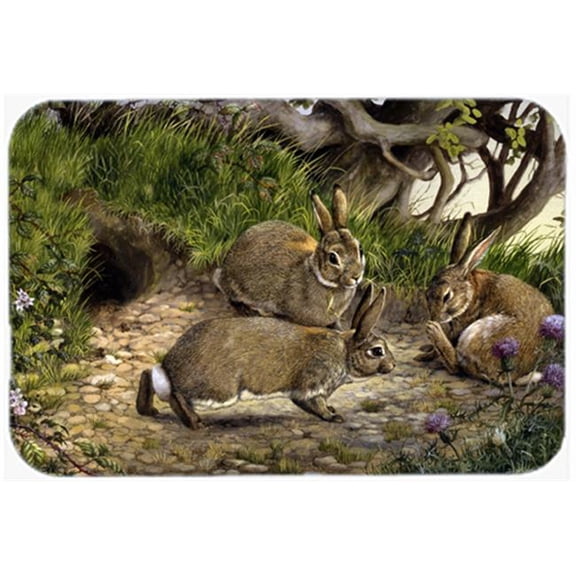 Rabbits & the Rabbit Hole Glass Large Cutting Board