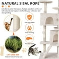 thumbnail image 5 of BestPet 54in Kitten Activity House with Cat Scratching Posts Stand House Cat Condo with Funny Toys Beige, 5 of 7