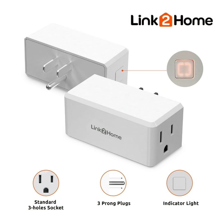 Ivation Programmable Wireless Remote Control 110V AC Plug in Electrical Outlet  Switch - 5 Outlets & 2