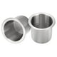 thumbnail image 1 of Uxcell 2 Pcs 304 Acero Inoxidable Drop-in Cup, 3.43" x 4.13" Soporte para Latas de Bebida, Inserto para Soporte de Mesa de Póker, Plata, 1 of 6