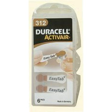 Duracell Zinc Air Hearing Aid Batteries, Size 312, Pack of 60 - Walmart.com