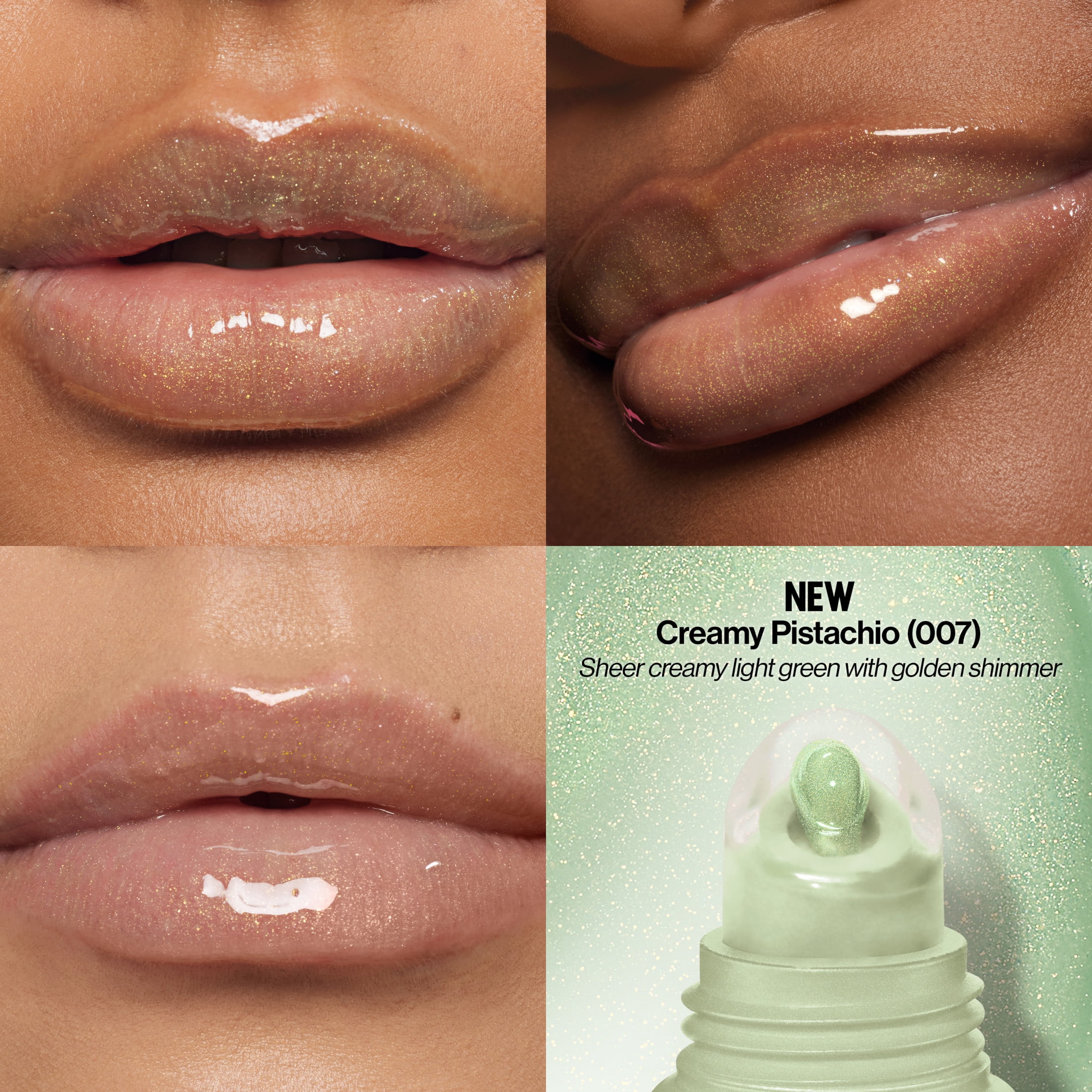 Revlon Glimmer Lip Treat Balm + Mask for Dry Lips, Overnight, 007 Creamy Pistachio, 0.4 fl oz