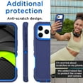 thumbnail image 3 of For Apple iPhone 17 Pro Max Case Shockproof Dust/Drop Proof 3 in 1 Full Body Rugged Heavy Duty Durable Cover Blue, 3 of 6
