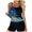 C-Blue247, variant on DHFJKG 2 Piece Swimsuits For Women Floral Print Tankini Set Beach Pool Party Scoop Neck Spaghetti Strap Tankini Top With Boyshorts Stylish Beachwear