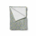 thumbnail image 2 of Geometric Soft Flannel Fleece Throw Blanket, Retro Disco Style Semi-circular Shapes and Diamond, Cozy Plush for Indoor and Outdoor Use, 70" x 90", Pale Grey Pale Orange, by Ambesonne, 2 of 6