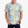 thumbnail image 1 of Balery Honey Bees And Flowers Camisa Polo de Hombre con Estampado, de Manga Corta y Tejido Medio, Camisa Tipo Golf Polo-4X-Large, 1 of 6