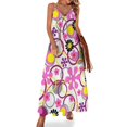 thumbnail image 1 of Nuevo vestido sin mangas con estampado floral funky hippie bohemio para mujer, ropa de playa de verano, 1 of 7