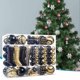 thumbnail image 1 of Juego de 150 Bolas Navideñas Galvanizadas para 2025, 1 of 5