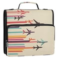 thumbnail image 5 of FORMRS Zipper Binder with Shoulder Strap 2-inch Ring 500 Sheet Capacity File Bag, Flying Planes, 5 of 5