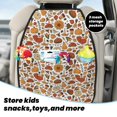 thumbnail image 5 of Naloa Thanksgiving Food 2Pcs Anti-Kick Back Seat Cover Kick Mat, Car Seat Protector with 3 Storage Pockets, 5 of 8