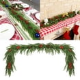 thumbnail image 2 of 9FT Real Touch Christmas Garland with Pine Cones and Berries, Artificial Norfolk Pine Greenery Garland for Mantle, Fireplace, Stairs, Indoor & Outdoor Holiday Decor, 2 of 7