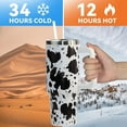 thumbnail image 3 of 40oz Cow Insulated Tumbler With Straws and Lid,Stainless Steel Coffee Tumbler with Handle Double Vacuum Leak Proof Travel Coffee Mug Cup Water Bottle Home,Dishwasher Safe For Office, Party, 3 of 6