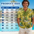 thumbnail image 6 of Psesaysky Matchable Couple Hawaiian Outfit Cucumber Print Short Sleeve Shirts or Flared Tank Dress for Women Men Summer Beach Aloha Shirts or Sleeveless Sundress with Pockets, 6 of 7