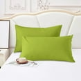 thumbnail image 6 of Ke1Clo Cooling Pillow Cases Queen Size Set of 2, Soft Brushed Microfiber Breathable Cooling Pillow Case for Hot Sleepers with Envelope Closure, Green Pillow Cases, 6 of 6