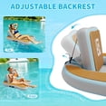 thumbnail image 6 of Hangout Floating Chair | Inflatable Floating Chair with Built-in Cup Holder | 4.2×3.7ft Chair Floats for Adults | Inflatable Lounge Chair for Lakes, Pools, Boats | 1 Pack of Chair, 6 of 9