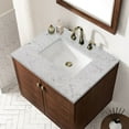 thumbnail image 4 of James Martin Vanities 30" Single Vanity, Mid-Century Walnut w/ 3 CM Eternal Jasmine Pearl Top, 4 of 7