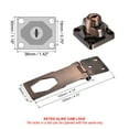 thumbnail image 2 of Uxcell 4Inch Keyed Hasp Locks Twist Knob Locking Hasp Lock Keyed Alike 2 Pack, Copper, 2 of 7