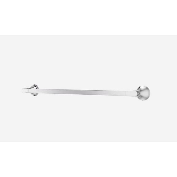 Auden Polished Chrome Single Towel Bar Common: 24-in; Actual: 26.375-in Durable