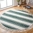 thumbnail image 2 of SAFAVIEH Natura Candelario Striped Wool Area Rug, Ivory/Green, 3' x 5', 2 of 9