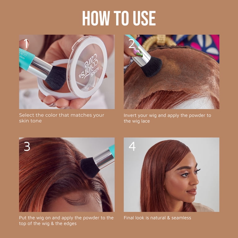 Kiss Colors & Care Lace Wig Tinting Powder & Brush Light Duo 8g