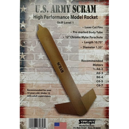 Starlight Rockets US Army Scram Model Rocket Kit