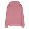 thumbnail image 4 of BangWanChi Women's Sweatshirts Zip up Women's Fashion Loose Long Sleeve Pullover Hoodie Fleece Warm Solid Color Drawstring Pulover Tops Sweatshirts, 4 of 4