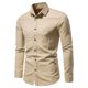 thumbnail image 1 of Camisa Formal Ajustada Informal Retro de Color Sólido Con Botones A La Moda de Manga Larga Para Hombre Odeerbi ODB-6, 1 of 3