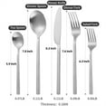 thumbnail image 2 of Scheam 5 Pcs Matte Satin Finish Flatware,Stainless Steel Tableware Set,Mirror Polished Cutlery Set,Knives Forks and Spoons Set for Home Kitchen Restaurant, Dishwasher Safe (Rose Gold), 2 of 7
